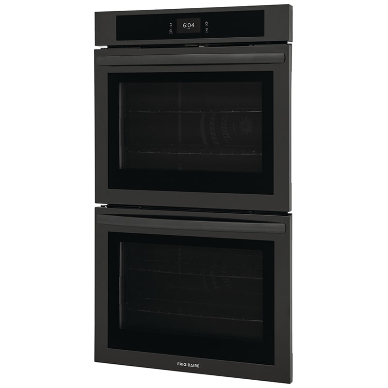 Frigidaire 30 in. 10.6 cu. ft. Top Control Electric Double Wall Oven with Standard Convection - Black, Black, hires