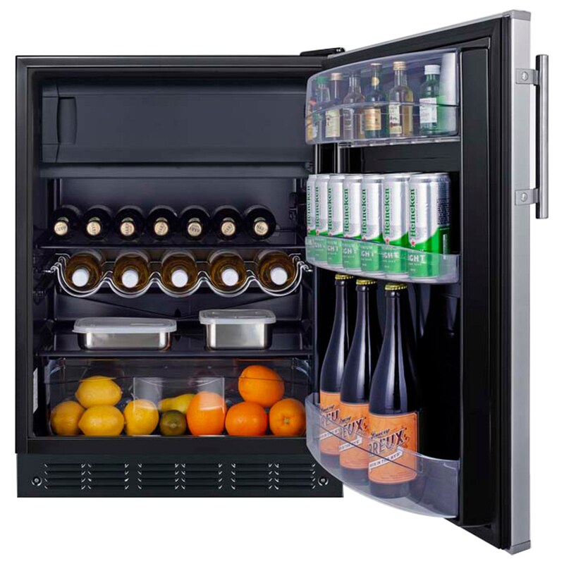 Summit 24 in. 5.0 cu. ft. Undercounter Refrigerator - Stainless Steel, , hires