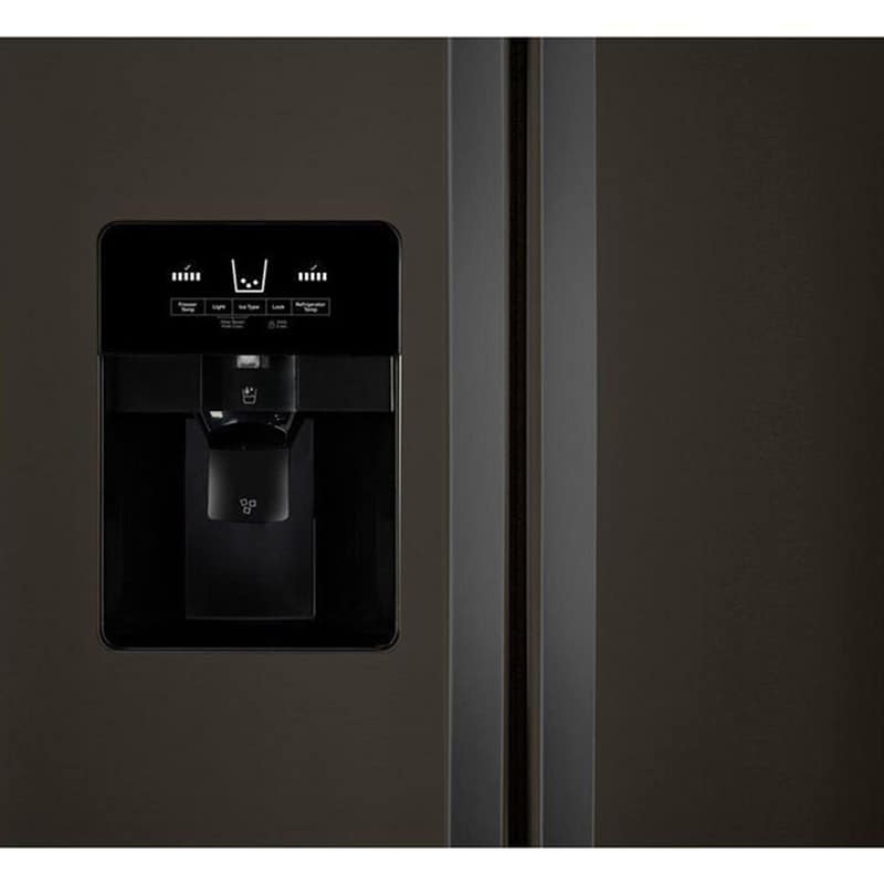 Whirlpool 33 in. 21.4 cu. ft. Side by Side Refrigerator with Ice & Water Dispenser - Black Stainless, Black Stainless, hires