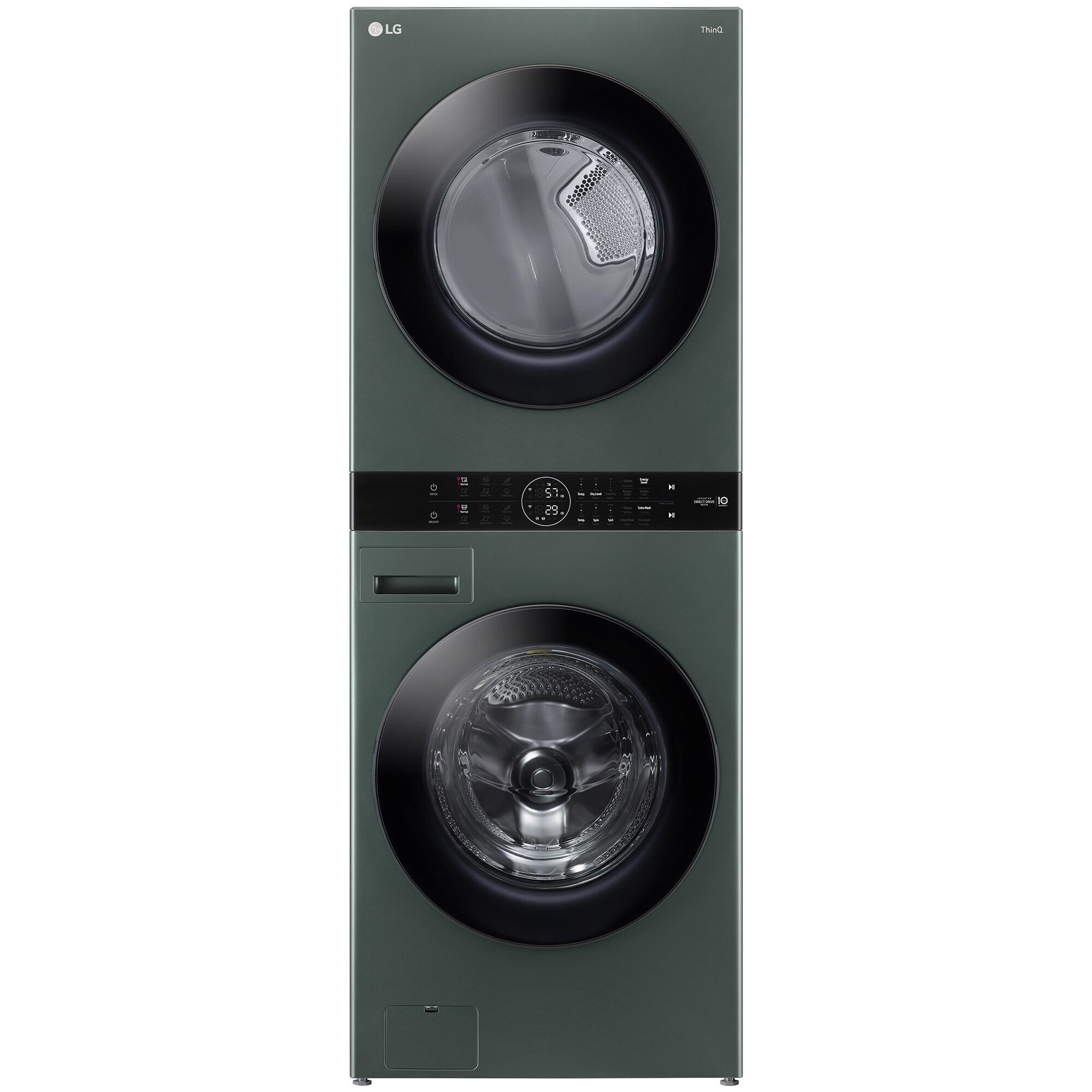 LG 27 in. WashTower with 4.5 cu. ft. Washer with 6 Wash Programs & 7.4 cu. ft. Electric Dryer with 6 Dryer Programs, Sensor Dry & Wrinkle Care - Nature Green, Nature Green, hires