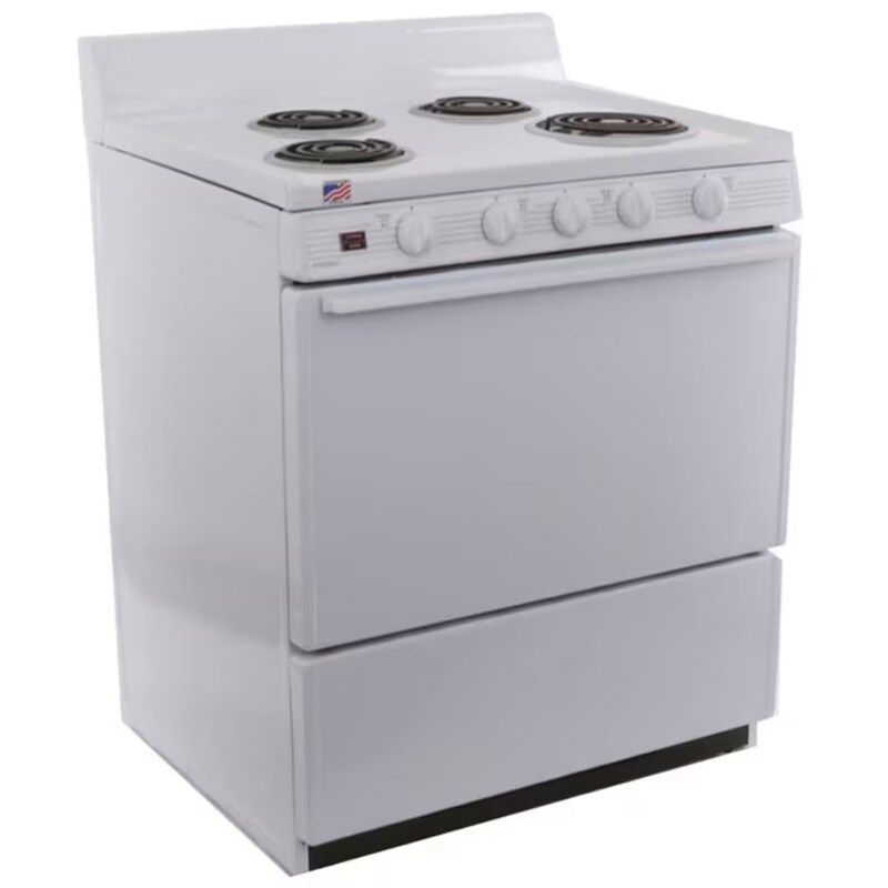 Premier 30 in. 3.9 cu. ft. Electric Range with Coil Burners - White (Open Box Good Condition), , hires