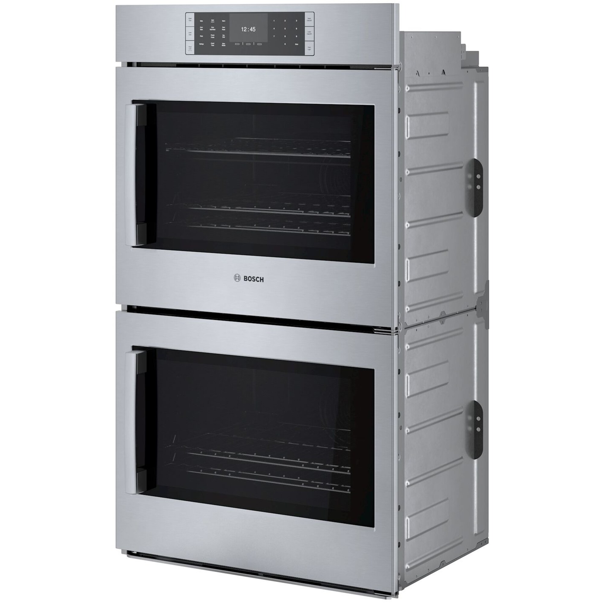 Bosch Benchmark Series 30 in. 9.2 cu. ft. Top Control Electric Double Wall Oven with True European Convection - Stainless Steel, , hires