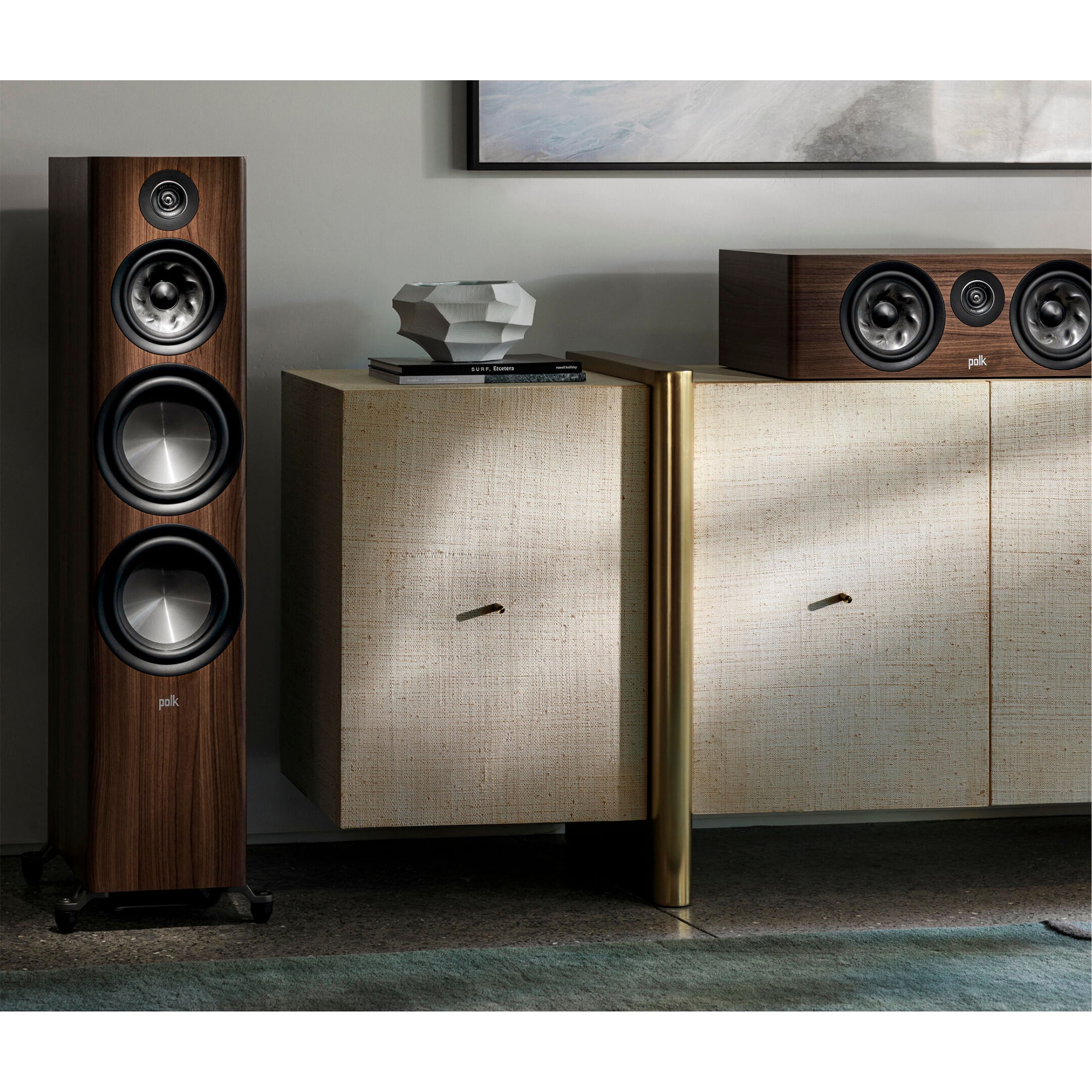 Polk Reserve R400 Premium High Performance Center Channel Speaker - Brown, Brown, hires