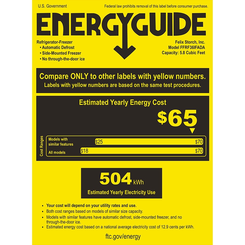 Summit 36 in. 5.8 cu. ft. ADA Compliant Side by Side Undercounter Refrigerator - Custom Panel Ready, , hires