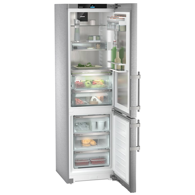 Liebherr Peak 24 in. 12.7 cu. ft. Smart Counter Depth Bottom Freezer Refrigerator with Ice Maker - Stainless Steel, , hires