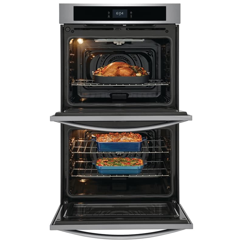 Frigidaire 30 in. 10.6 cu. ft. Top Control Electric Double Wall Oven with Standard Convection - Stainless Steel, Stainless Steel, hires