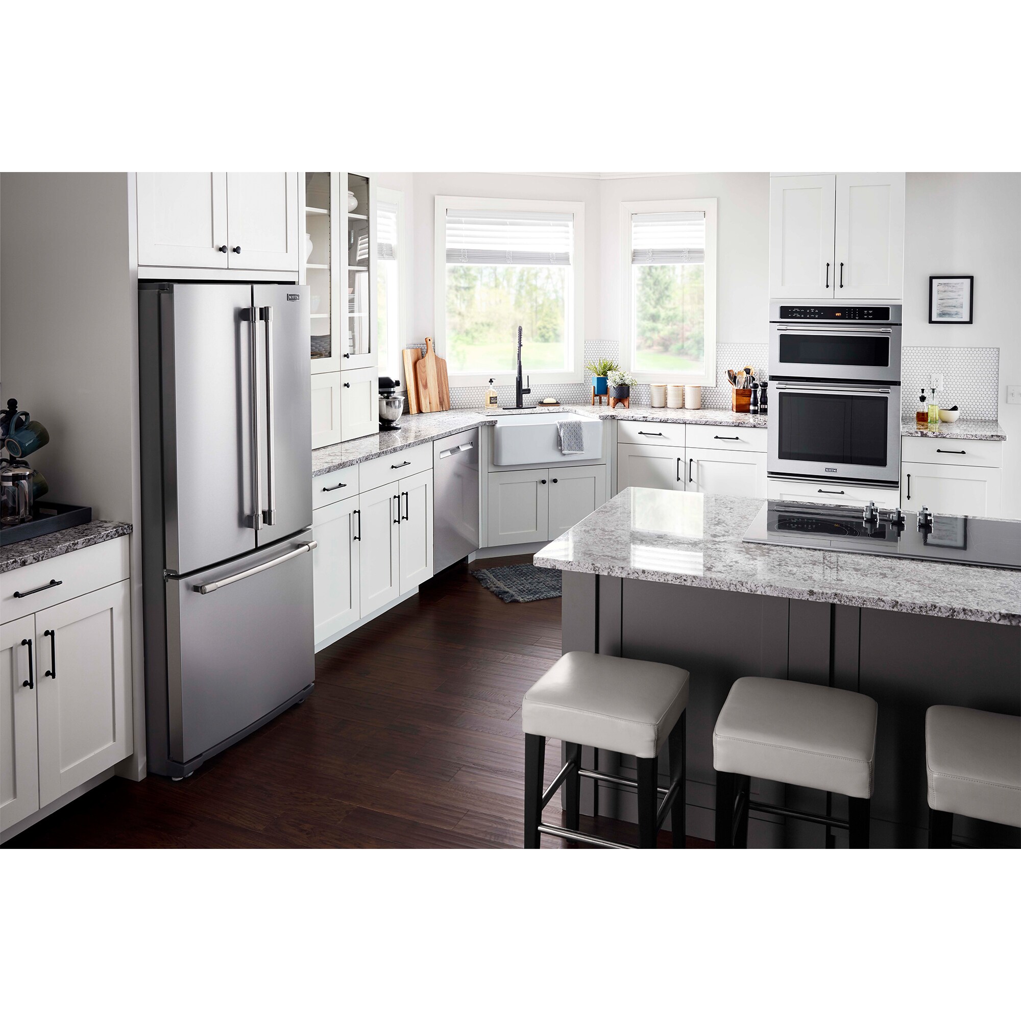 Maytag 36 in. 5-Burner Electric Cooktop with Power Burner, Reversible Grill & Griddle - Stainless Steel, , hires