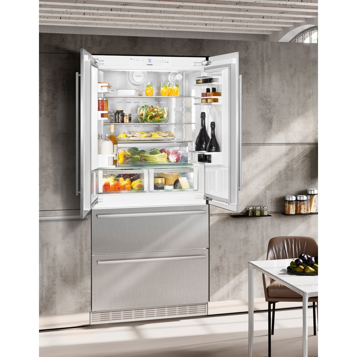 Liebherr 36 in. 19.5 cu. ft. BuiltIn Counter Depth 4Door French Door