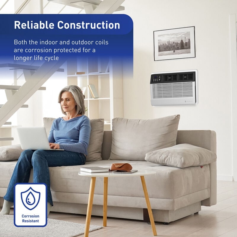Friedrich Uni-Fit Series 10,000 BTU 230V Smart Through-the-Wall Air Conditioner with 3 Fan Speeds, Remote Control - White, , hires