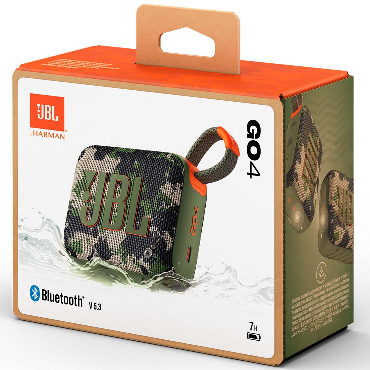 JBL Go 4 Ultra Portable Rechargeable Waterproof Bluetooth Speaker - Camouflage, Camouflage, hires