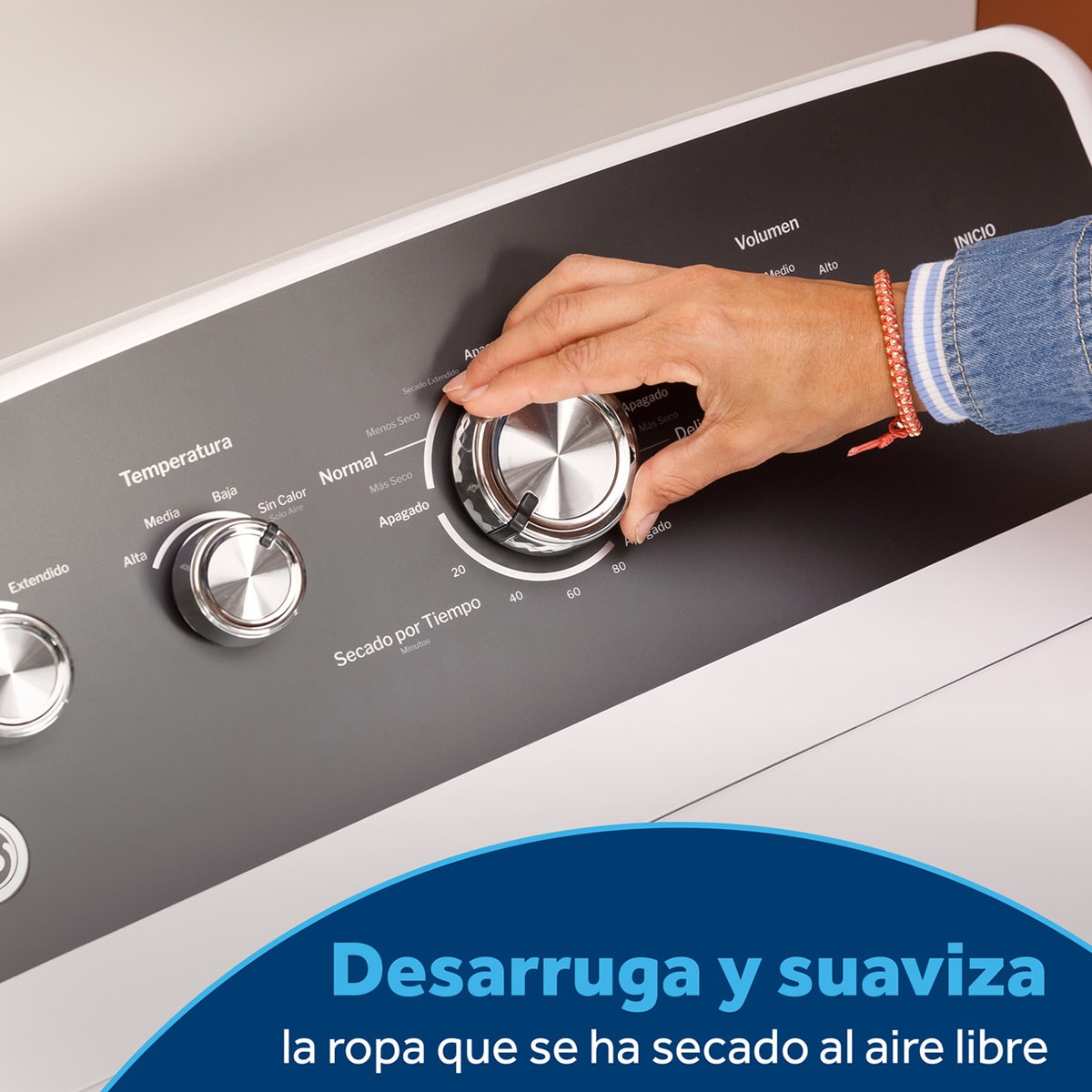 GE 27 pulgadas 7.2 pies cubicos Secadora de Gas con Panel en Espanol y Ventilacion de Hasta 36.5 m - Blanca, , hires