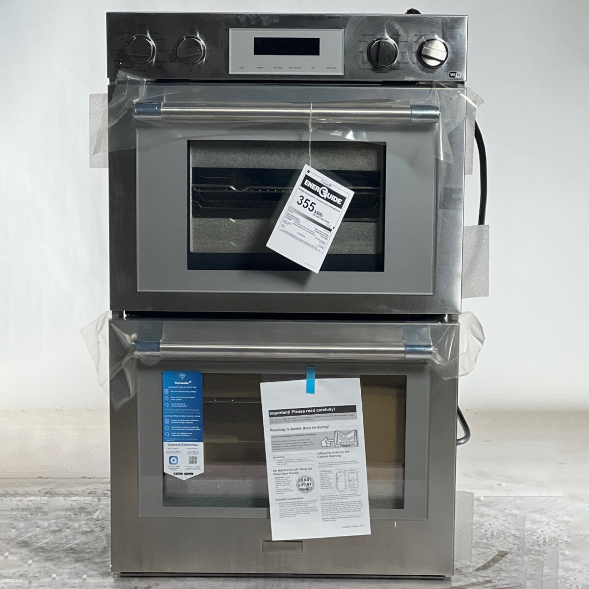Thermador Professional Series 30 in. 7.3 cu. ft. Electric Smart Double Wall Oven with True European Convection & Self Clean - Stainless Steel (Open Box Good Condition), , hires