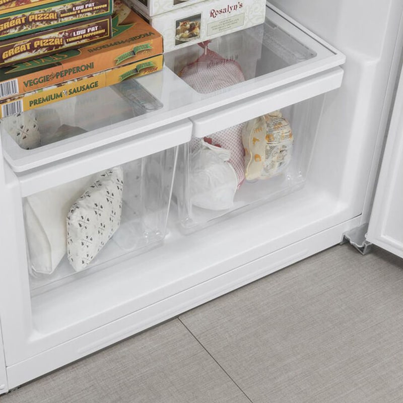GE 33 in. 21.3 cu. ft. Garage-Ready Upright Freezer with Adjustable Shelves - White, , hires