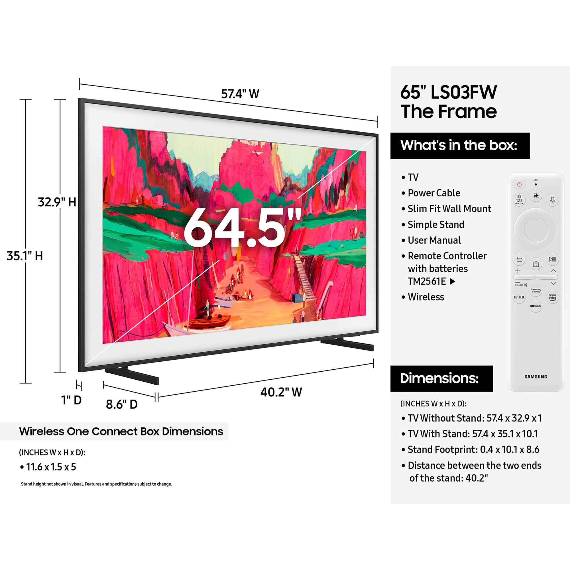 Samsung - 65" Class The Frame Pro LS03FW Neo QLED 4K UHD Smart Tizen TV, , hires