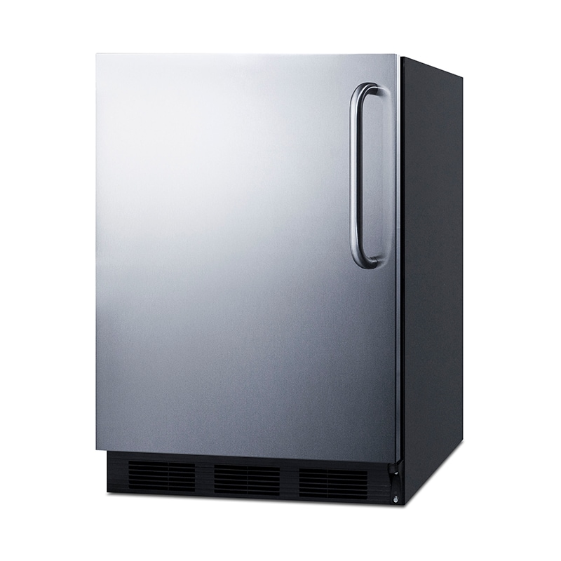 Summit 24 in. 5.1 cu. ft. Left-Hinged Undercounter Refrigerator with Towel Bar Handle - Stainless Steel, , hires