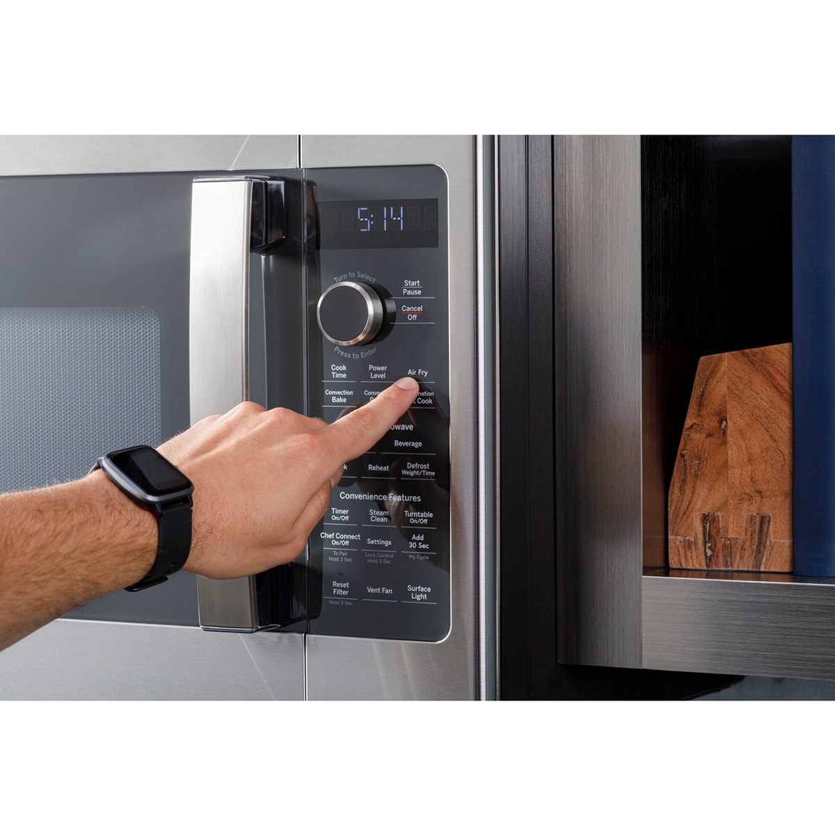 GE Profile 30 in. 1.7 cu. ft. 950W Over-the-Range Microwave with 300 CFM, Convection & Sensor Cooking - Stainless Steel, Stainless Steel, hires