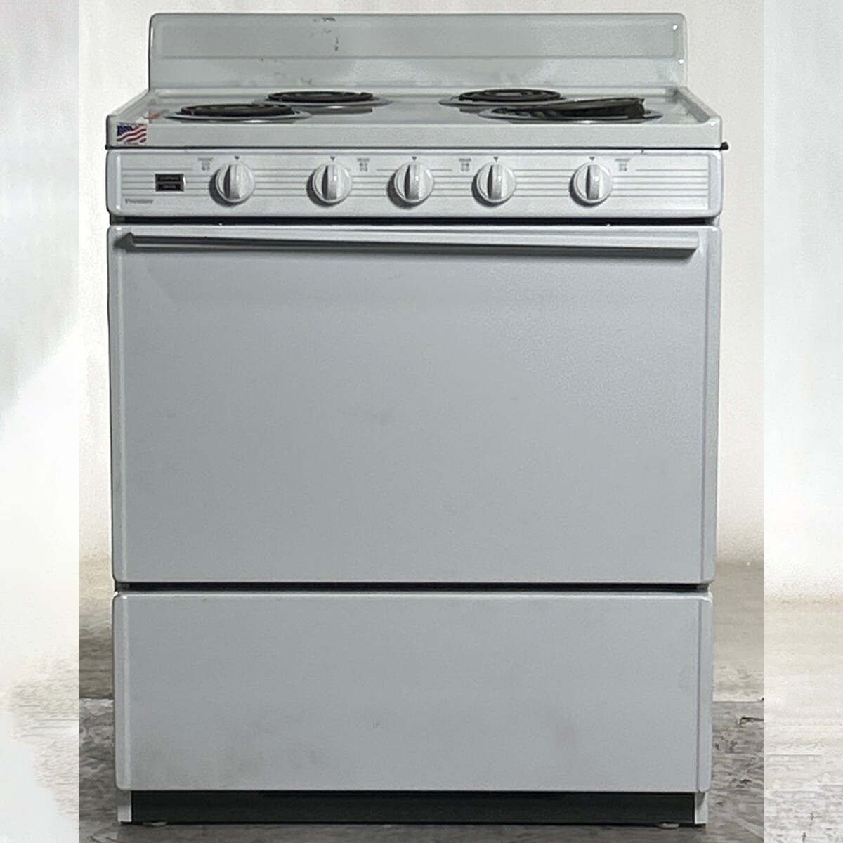 Premier 30 in. 3.9 cu. ft. Electric Range with Coil Burners - White (Open Box Good Condition), , hires