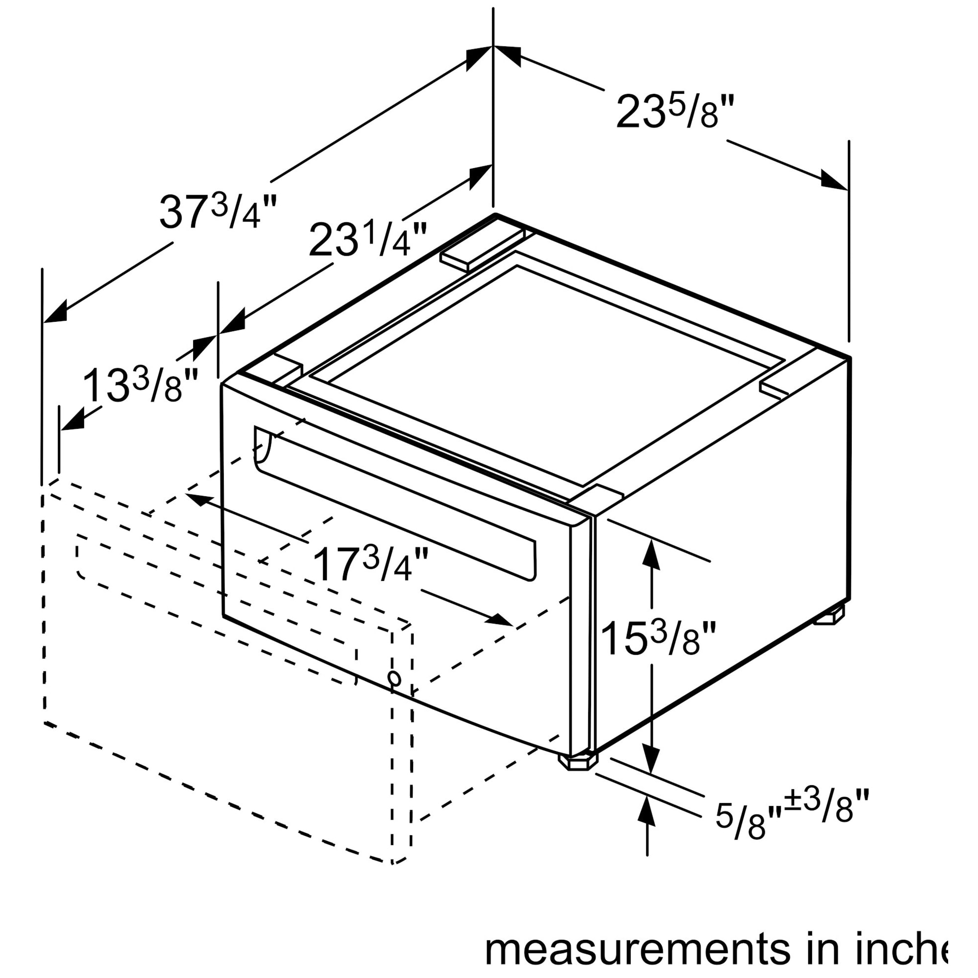 Bosch Pedestal for 800 Series Washer WGB246AXUC - Graphite, , hires