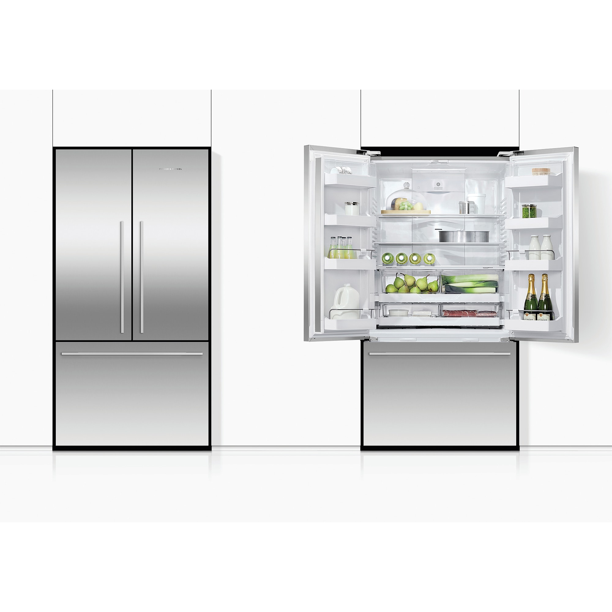 Fisher & Paykel Series 7 36 in. 20.1 cu. ft. Smart Counter Depth French Door Refrigerator - Stainless Steel, , hires