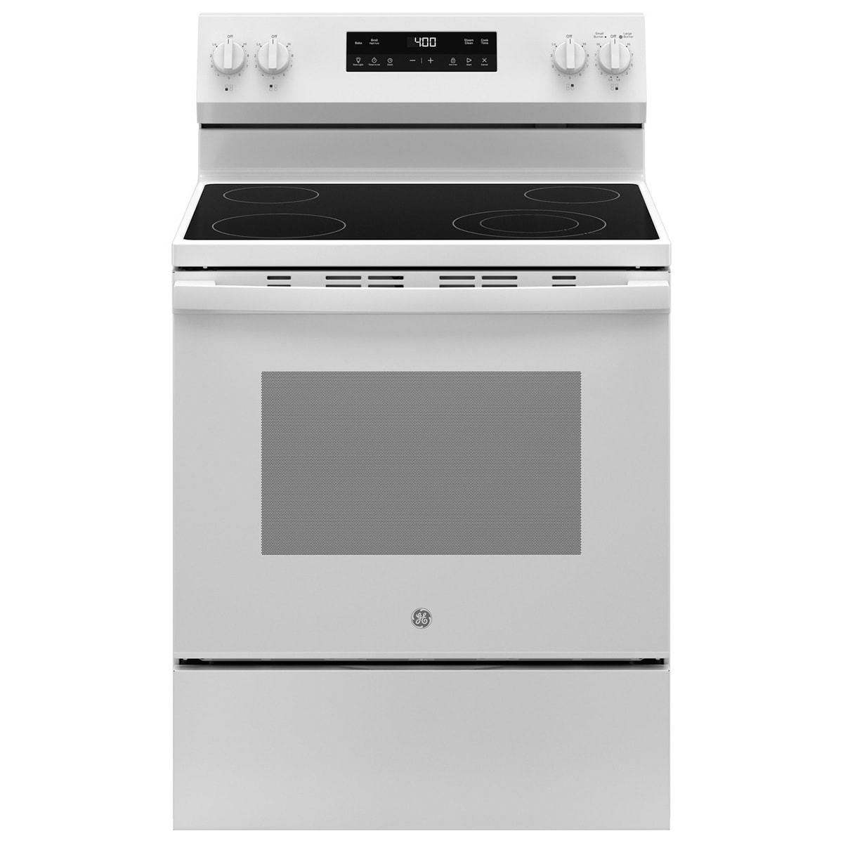 GE 400 Series 30 in. 5.3 cu. ft. Electric Range with Radiant Burners - White, White, hires