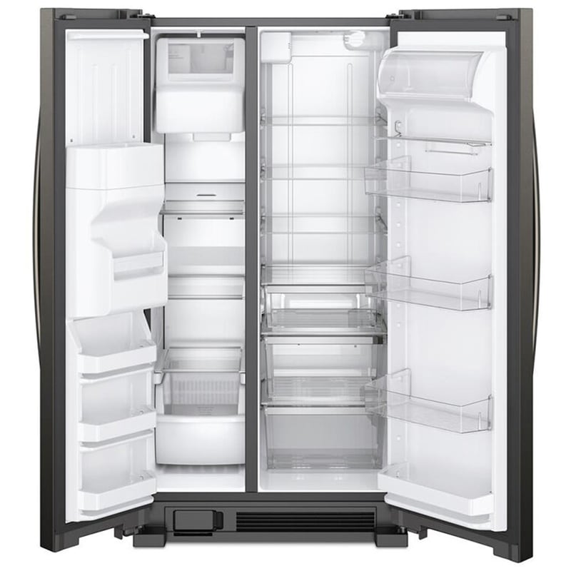 Whirlpool 33 in. 21.4 cu. ft. Side by Side Refrigerator with Ice & Water Dispenser - Black Stainless, Black Stainless, hires