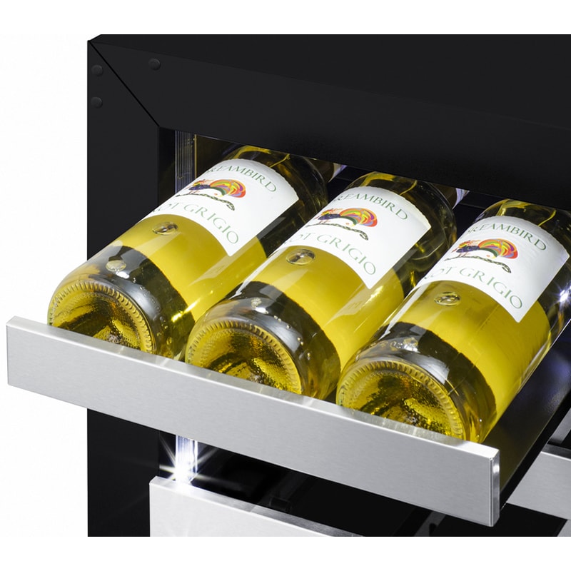 Summit 15 in. Undercounter Wine Cooler with Single Temperature Zone & 18 Bottle Capacity - Stainless Steel, , hires