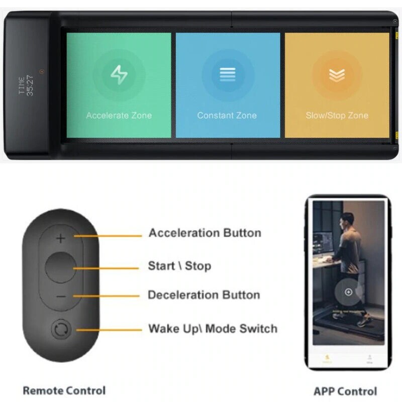 King Smith Walking Pad C2 Foldable Under Desk Treadmill -Black, , hires
