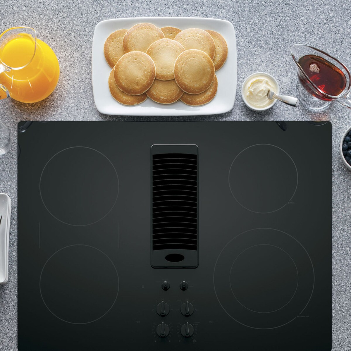 GE Profile 30 in. Electric Cooktop with 4 Radiant Burners Black P.C