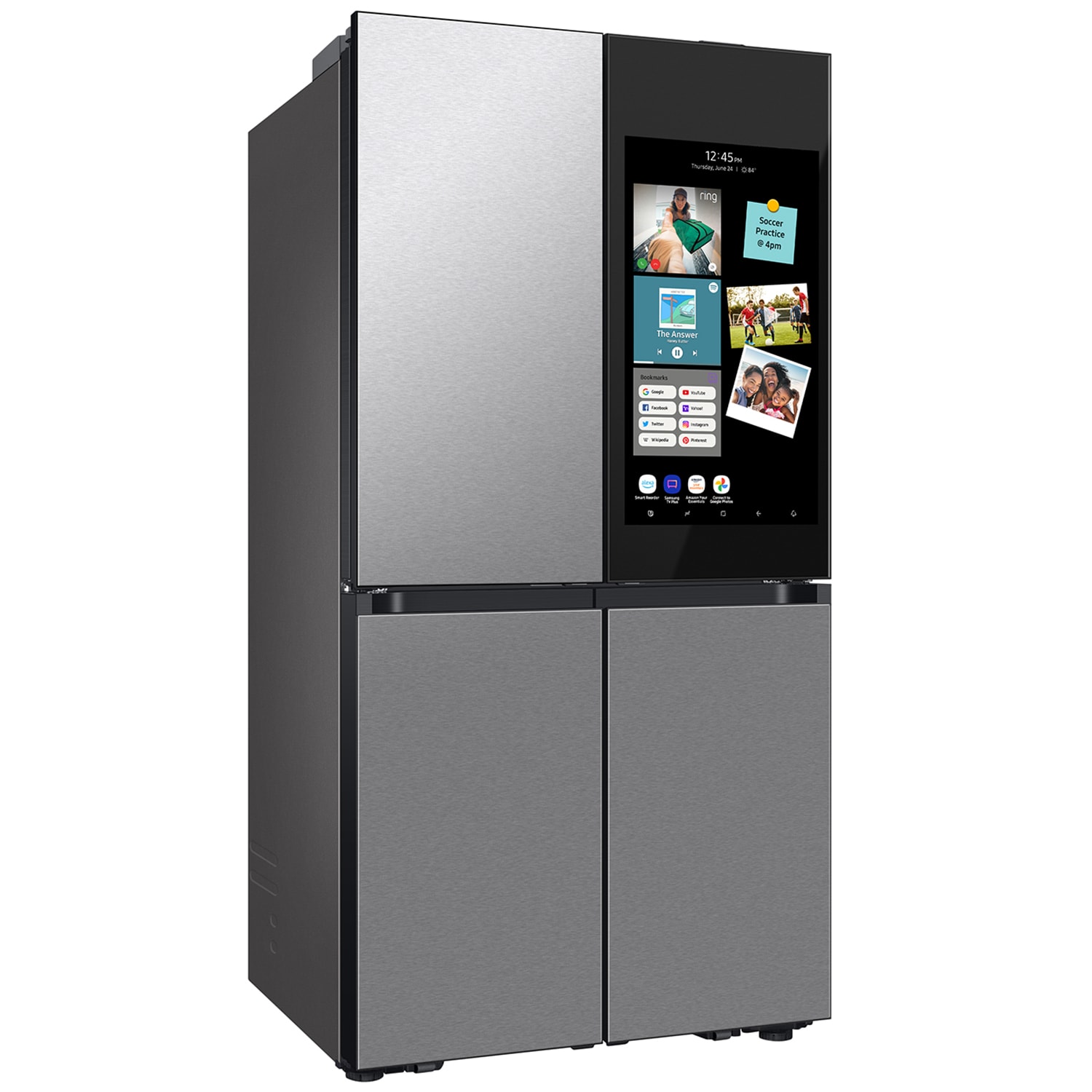 Samsung Bespoke 36 in. 28.6 cu. ft. Smart 4-Door French Door Refrigerator with Internal Water Dispenser - Fingerprint Resistant Stainless, Fingerprint Resistant Stainless, hires