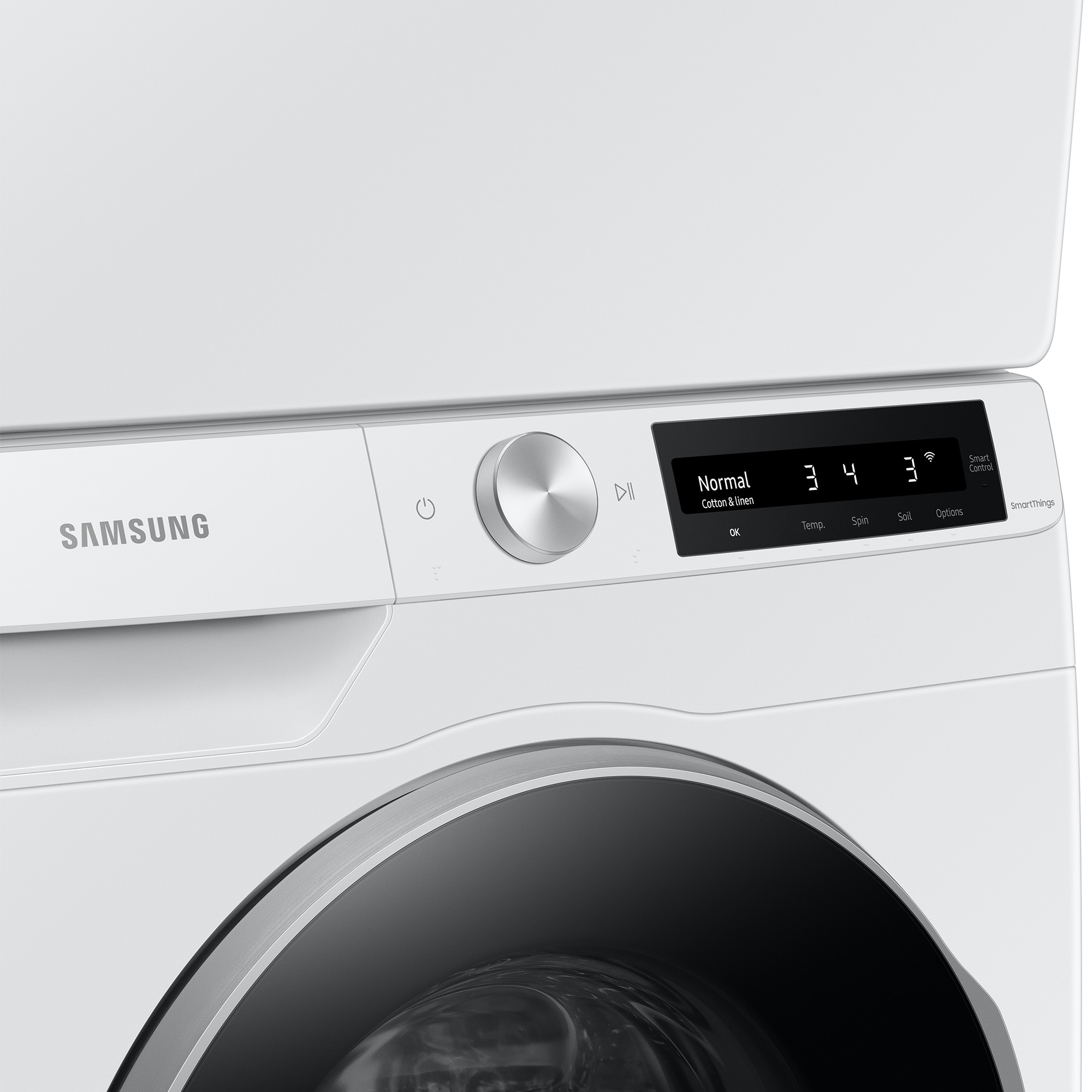 Samsung 24 in. 4.0 cu. ft. Electric Dryer with 15 Dryer Programs, 12 Dry Options, Sanitize Cycle, Wrinkle Care & Sensor Dry - White, , hires