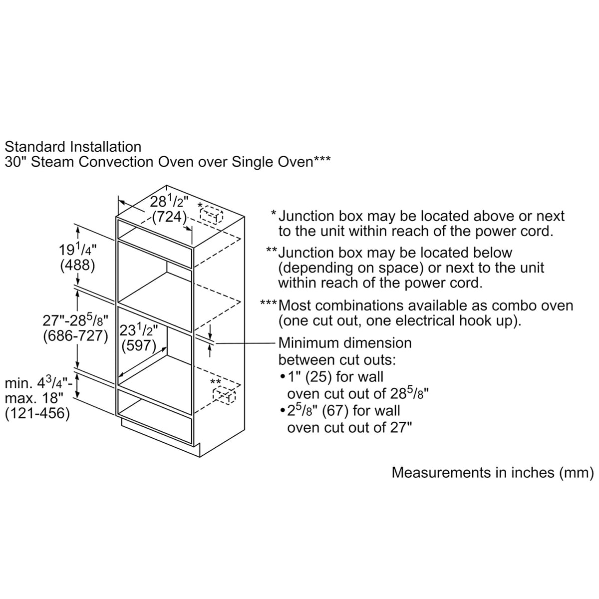 Bosch Benchmark Series 30 in. 4.6 cu. ft. Electric Single Wall Oven with True European Convection - Stainless Steel, , hires