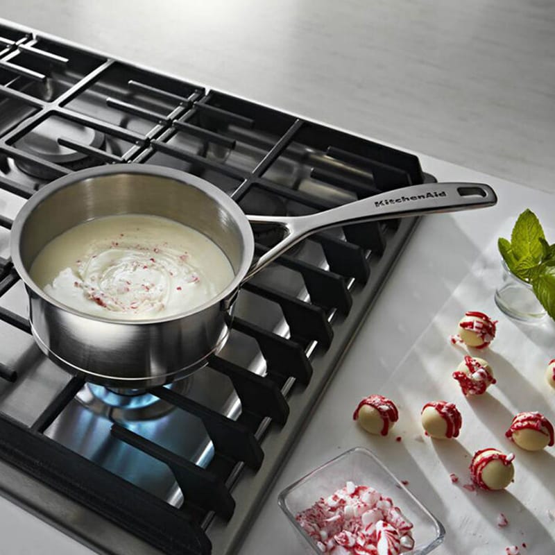 KitchenAid 30 in. 4-Burner Natural Gas Rangetop with Simmer Burner & Power Burner - Stainless Steel, , hires