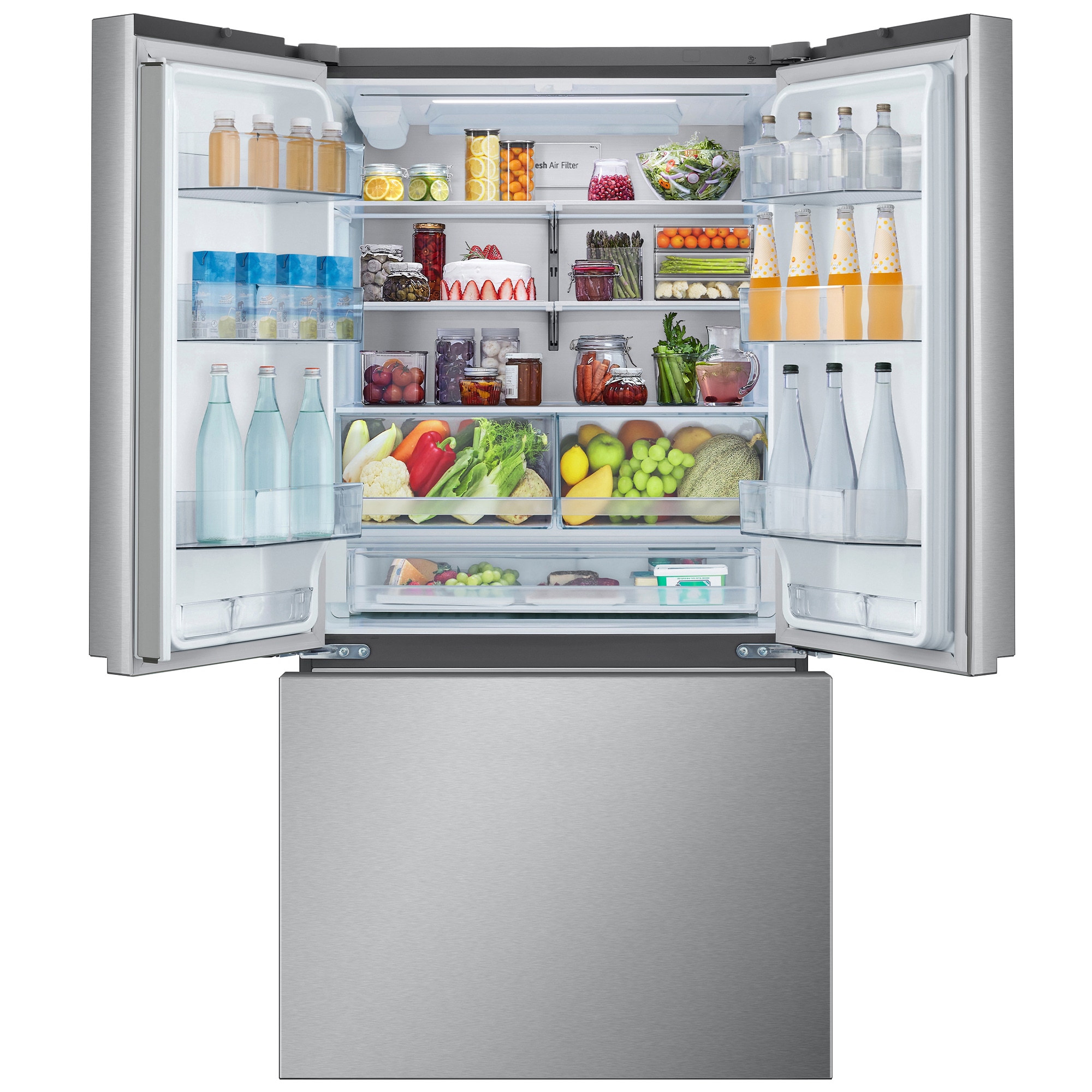 LG 36 in. 31.7 cu. ft. Smart French Door Refrigerator with Internal Water Dispenser - PrintProof Stainless Steel, , hires