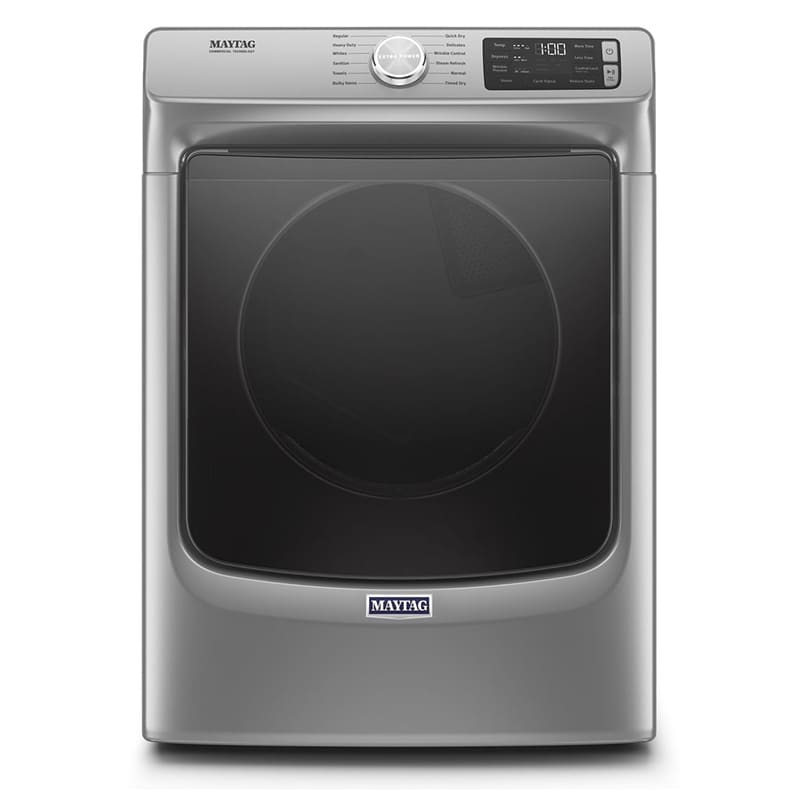 Maytag 27 in. 7.3 cu. ft. Stackable Electric Dryer with Extra Power, Sanitize, Steam & Quick Dry Cycle - Metallic Slate, Metallic Slate, hires