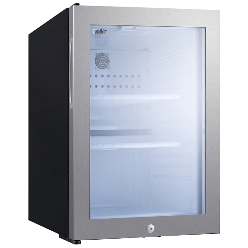 Summit 16 in. 1.2 cu. ft. Compact Beverage Center with Adjustable Shelves & Digital Control - Stainless Steel, , hires