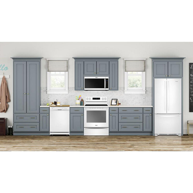 Whirlpool 24 in. Front Control Portable Dishwasher with 64 dBa Sound Level & Pocket - White, White, hires