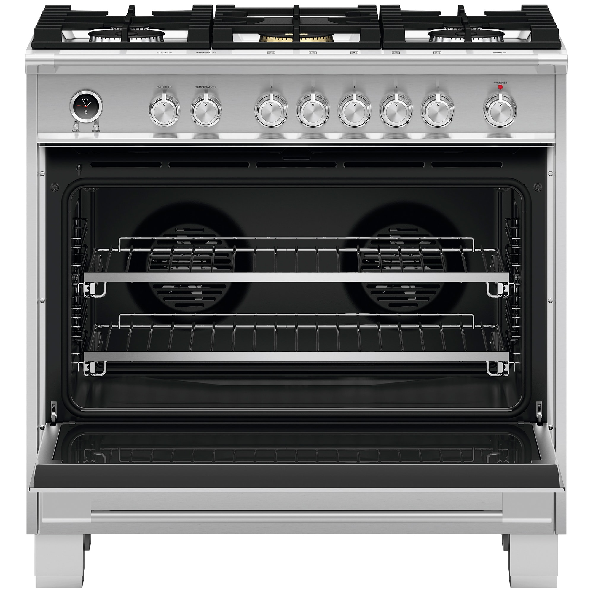 Fisher & Paykel Series 9 Classic 36 in. 4.9 cu. ft. True European Convection Dual Fuel Range with 5 Sealed Burners - Stainless Steel, , hires