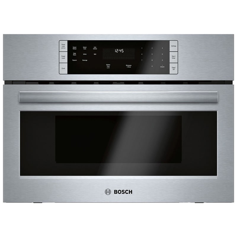 Bosch 500 Series 27 in. 1.6 cu. ft. 950W Built-In Microwave with Sensor Cooking - Stainless Steel, , hires