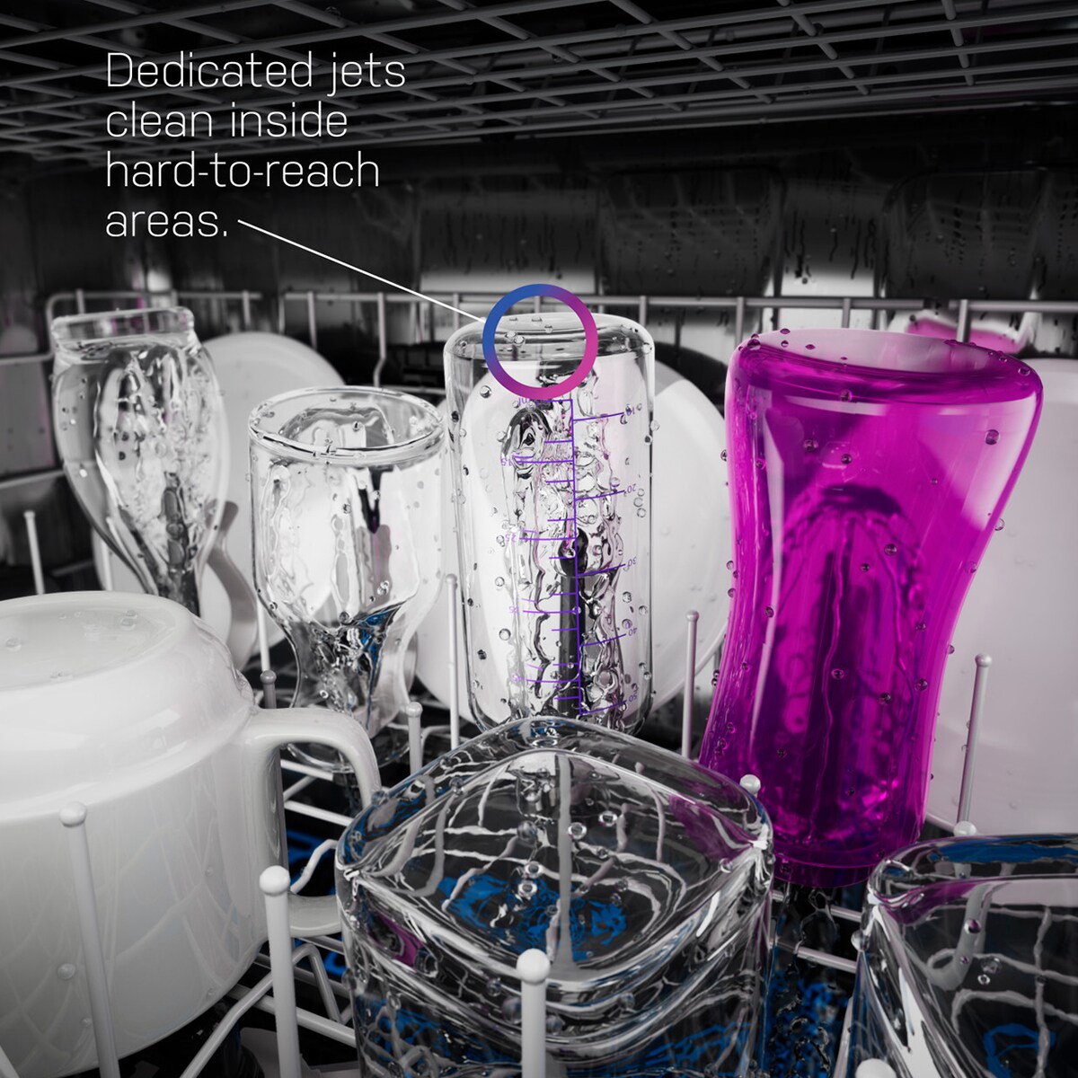 GE Profile 24 in. Top Control Flush-Mount Smart Dishwasher with 42 dBa Sound Level, 3rd-Rack, Twin Turbo Dry Boost & Pocket Handle - Fingerprint resistant Black Stainless, , hires