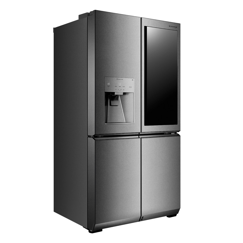 LG Signature InstaView 36 in. 30.8 cu. ft. Smart 4-Door French Door Refrigerator with Ice & Water Dispenser - Textured Steel, , hires