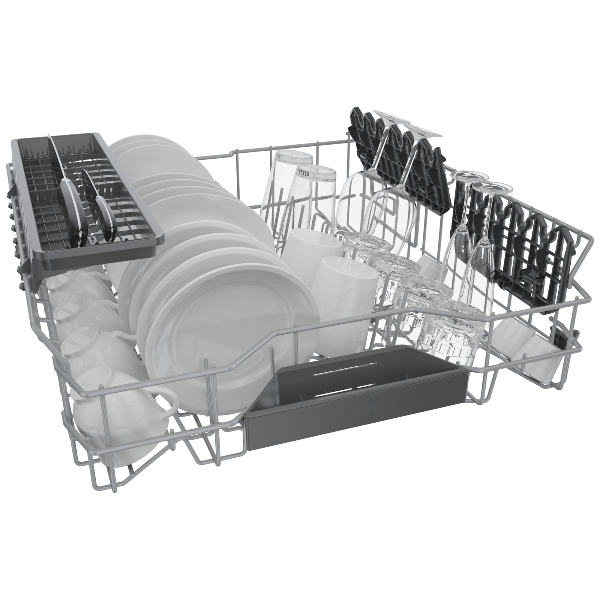 Bosch 300 Series 24 in. Front Control Smart Dishwasher with 46 dBa Sound Level, PureDry & Pocket - Stainless Steel, , hires