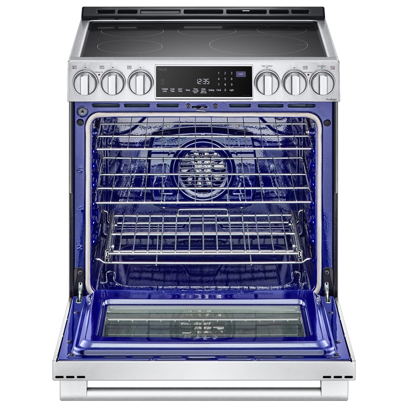 LG InstaView 30 in. 6.3 cu. ft. Smart Air Fry True European Convection Slide-In Electric Range with Radiant Burners - Stainless Steel, , hires