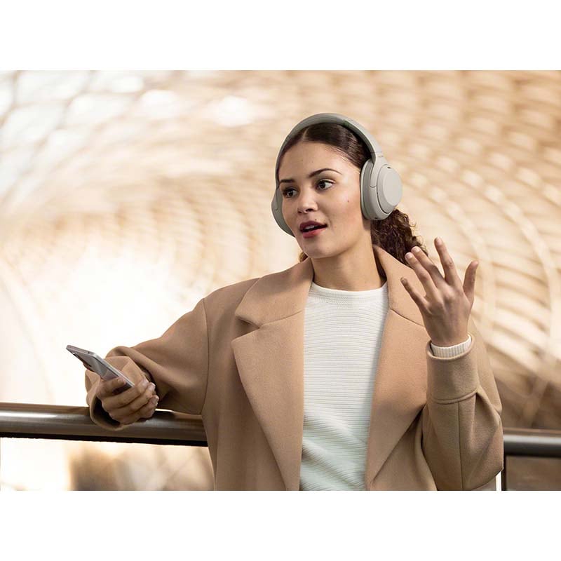 Sony - WH-1000XM4 Wireless Noise-Cancelling Over-the-Ear Headphones - Silver, , hires