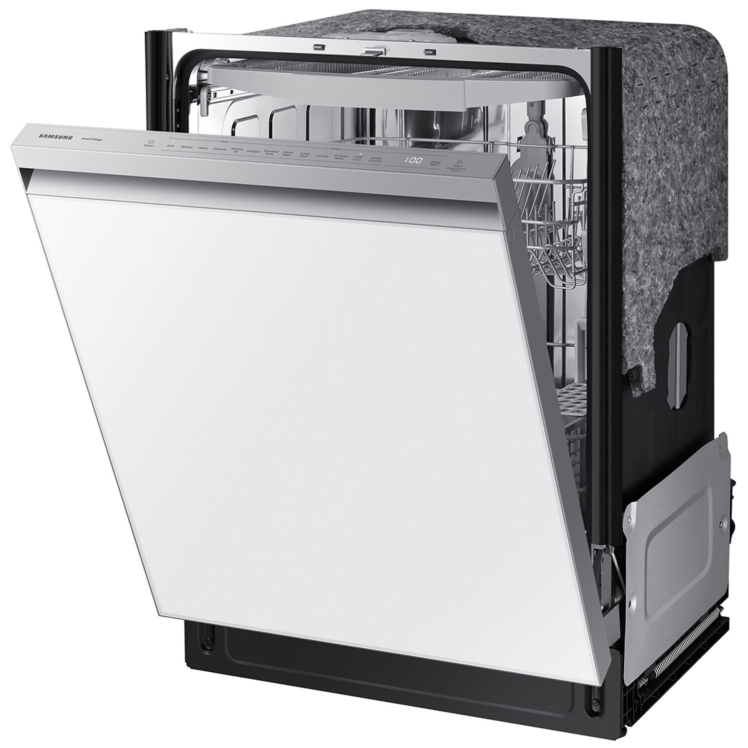 Samsung Bespoke 24 in. Top Control Smart Dishwasher with 46 dBa Sound Level, 3rd-Rack, AutoRelease & Pocket - White Glass, , hires