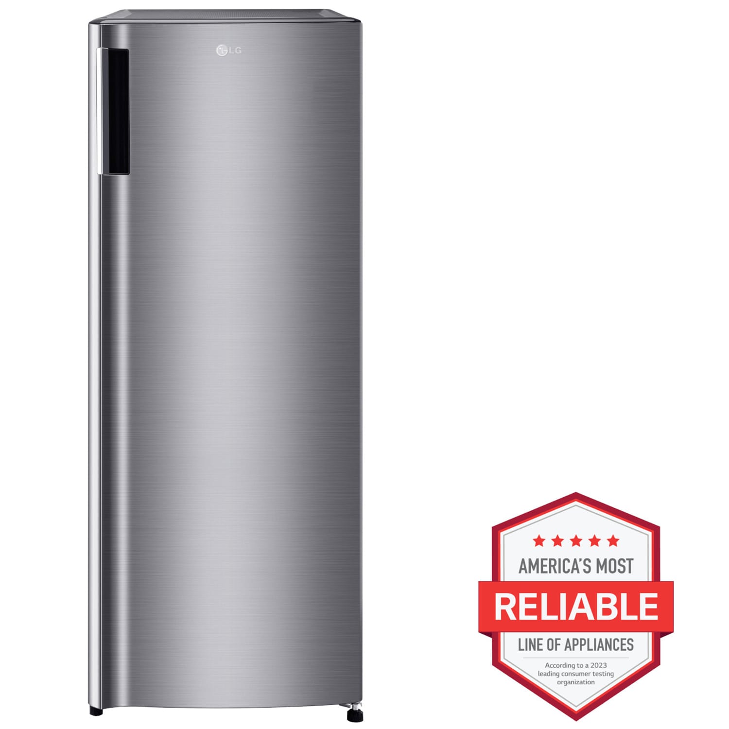 LG 21 in. 5.8 cu. ft. Compact Upright Freezer - Platinum Silver, , hires