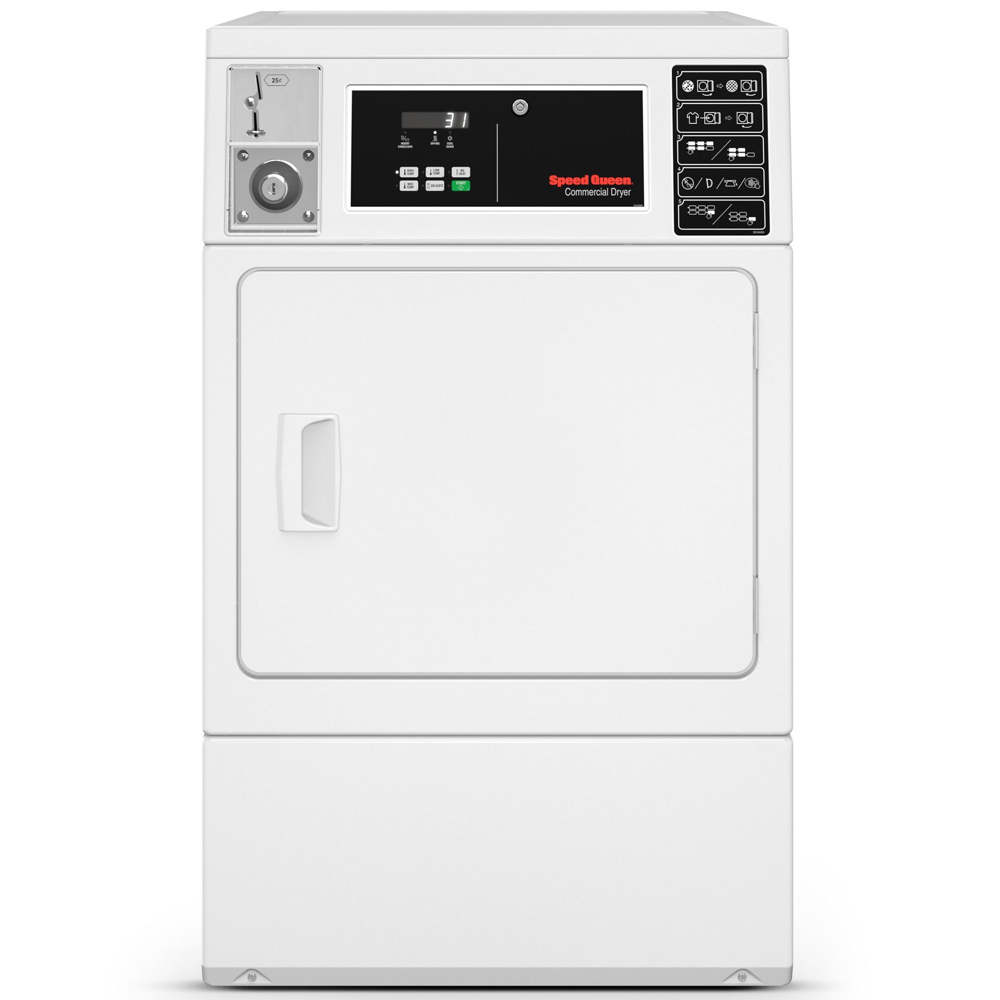 Speed Queen DV6 27 in. 7.0 cu. ft. Commercial Gas Dryer - White, , hires