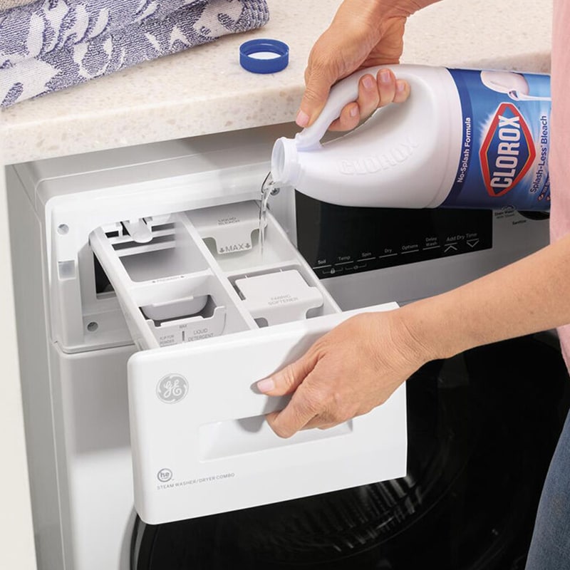 GE 24 in. 2.4 cu. ft. Electric All-in-One Front Load Washer-Dryer Combo with Sensor Dry - White, , hires