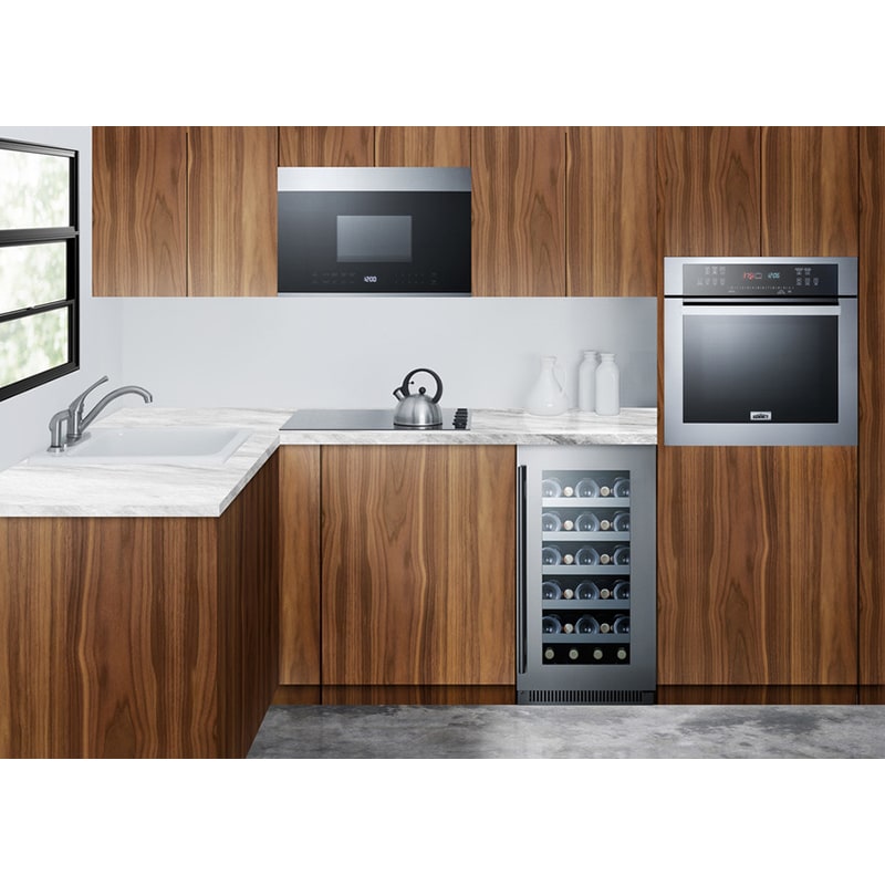 Summit 24 in. 1.3 cu. ft. 1000W Over-the-Range Microwave with 300 CFM & Sensor Cooking - Stainless Steel, , hires