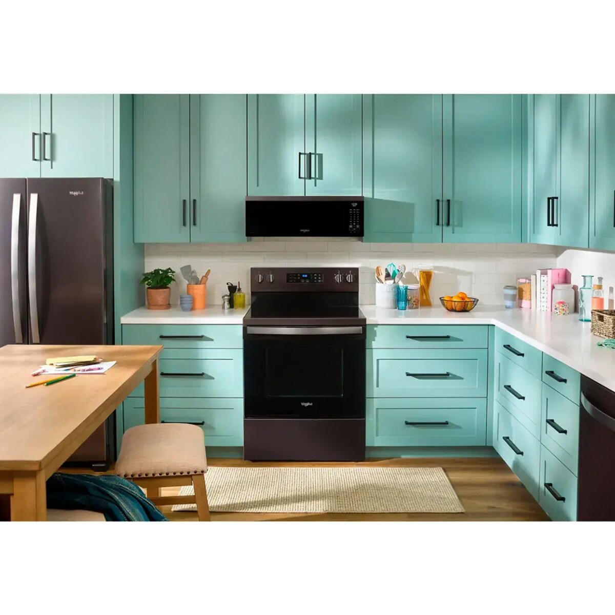 Whirlpool 30 in. 1.1 cu. ft. 1000W Low Profile Smart Over-the-Range Microwave with 450 CFM & Sensor Cooking - Fingerprint Resistant Stainless, Fingerprint Resistant Stainless, hires