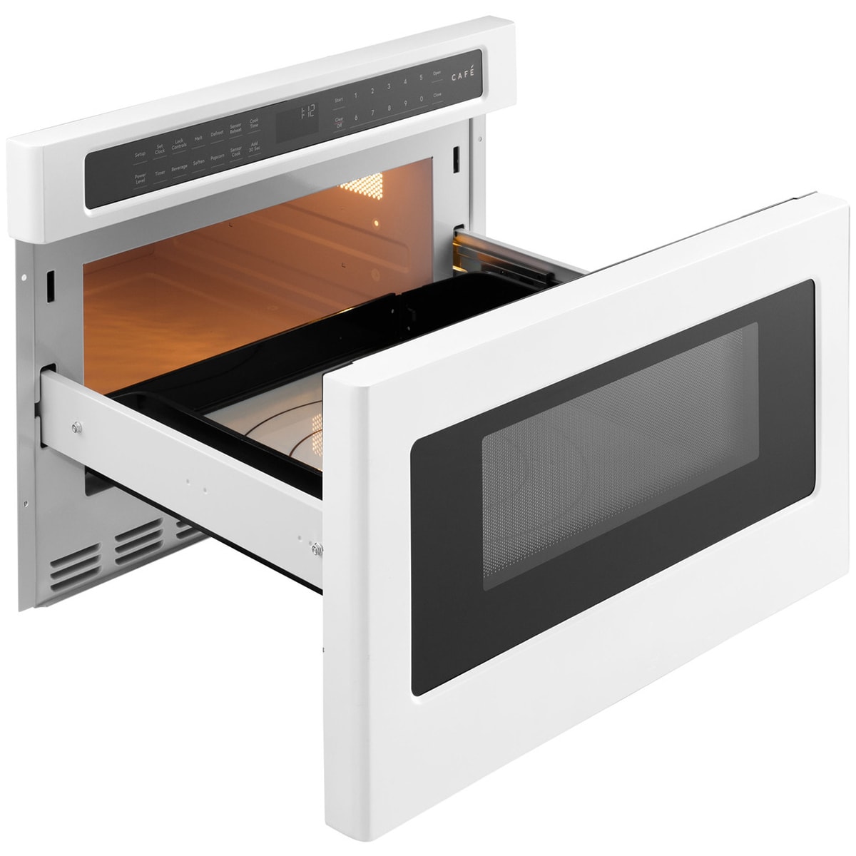 Cafe 24 in. 1.2 cu. ft. 1000W Drawer Microwave with Sensor Cooking - Matte White, Matte White, hires